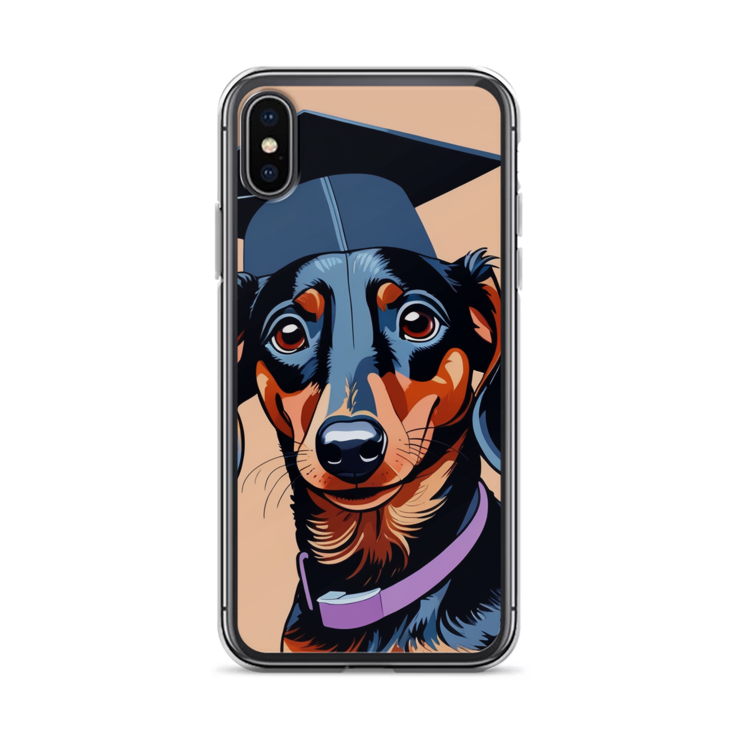 PugMug Custom Black Dachshund iPhone Case