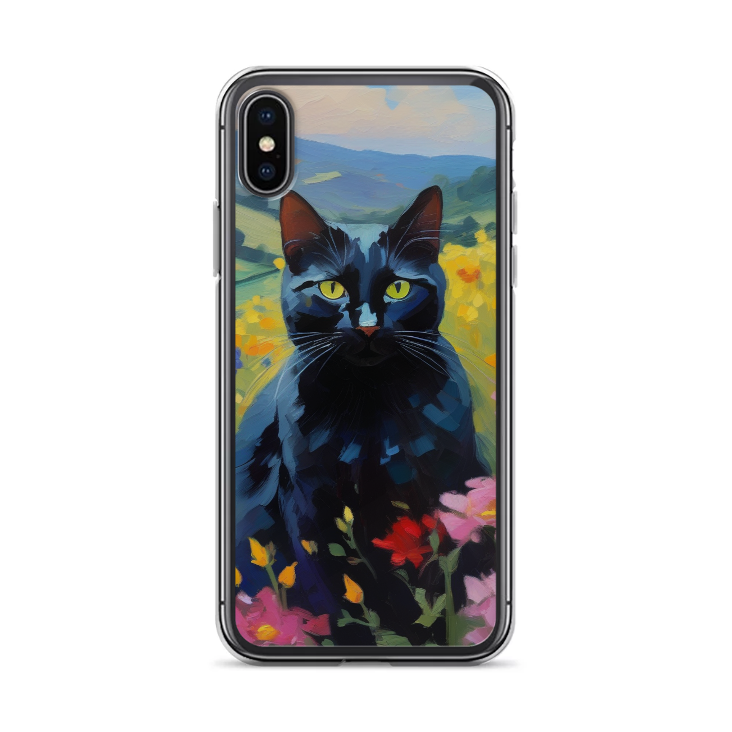 PugMug Custom Black Companion Cat iPhone Case