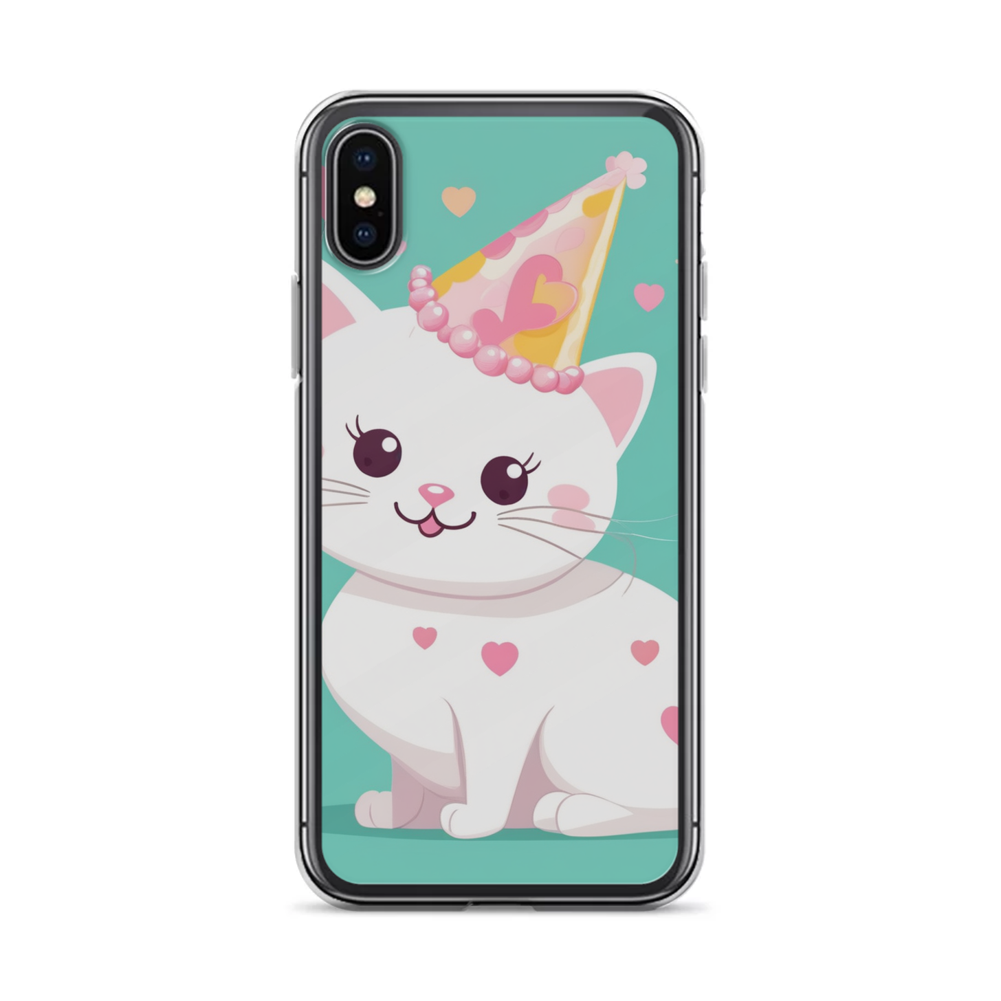 PugMug Custom White Companion Cat iPhone Case