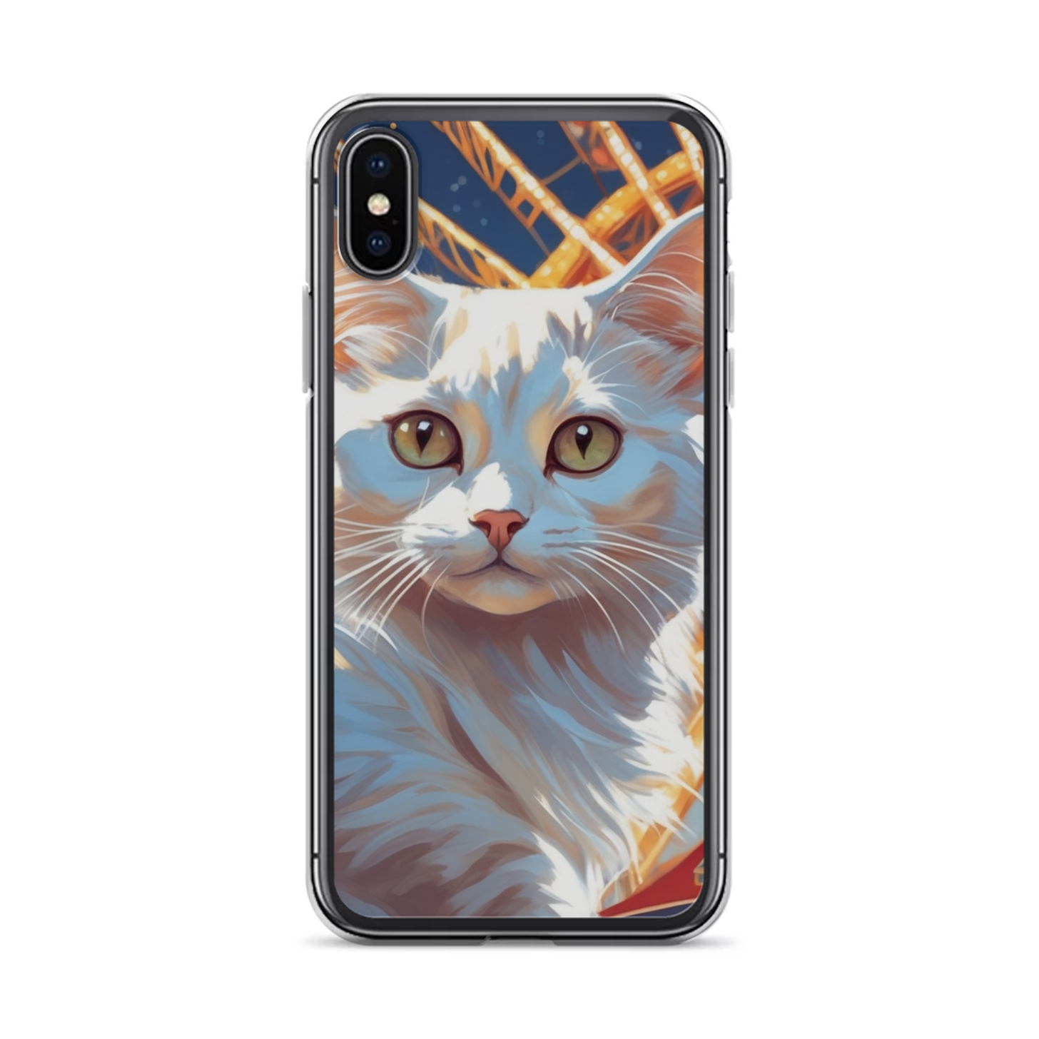 PugMug Custom White Companion Cat iPhone Case