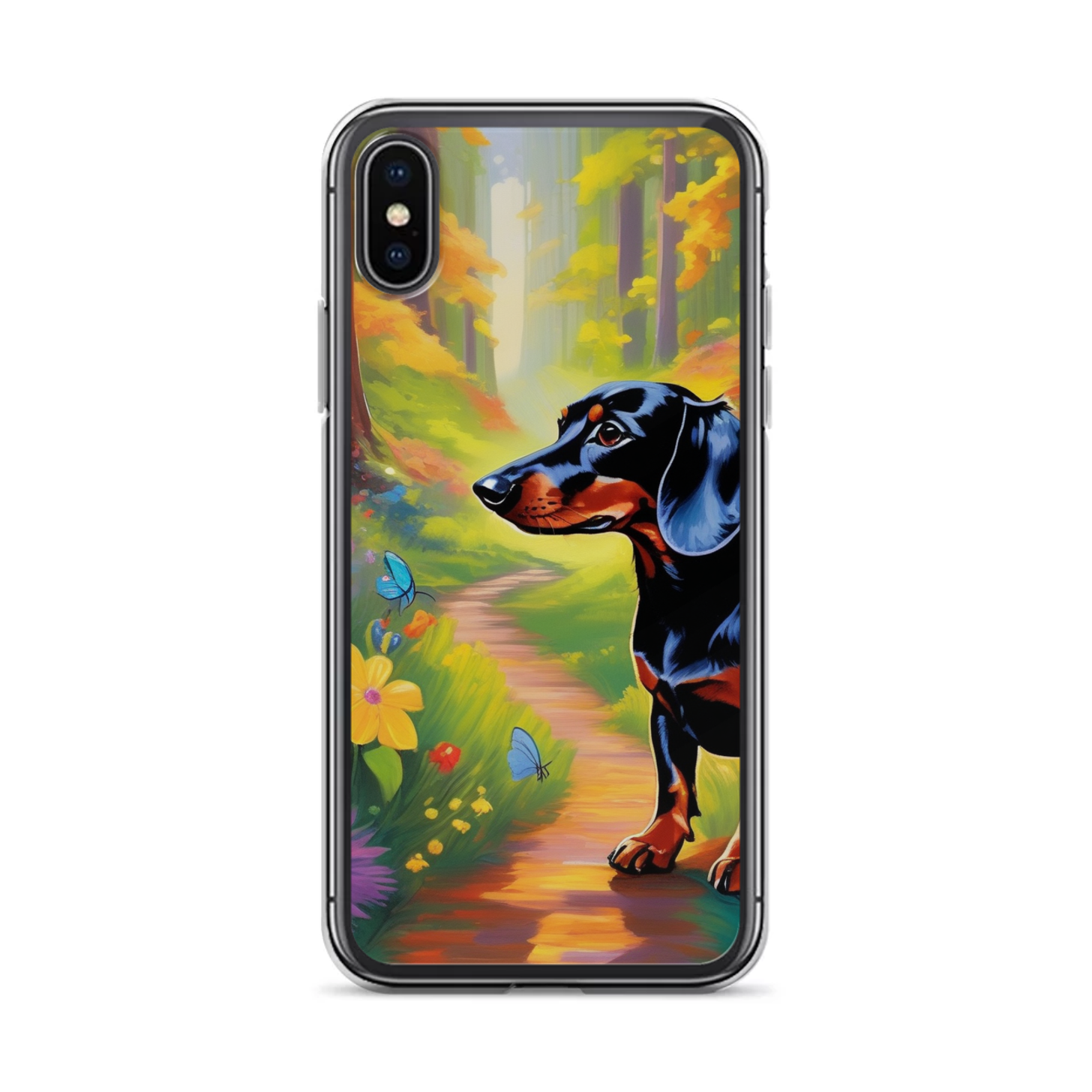 PugMug Custom Black Dachshund iPhone Case