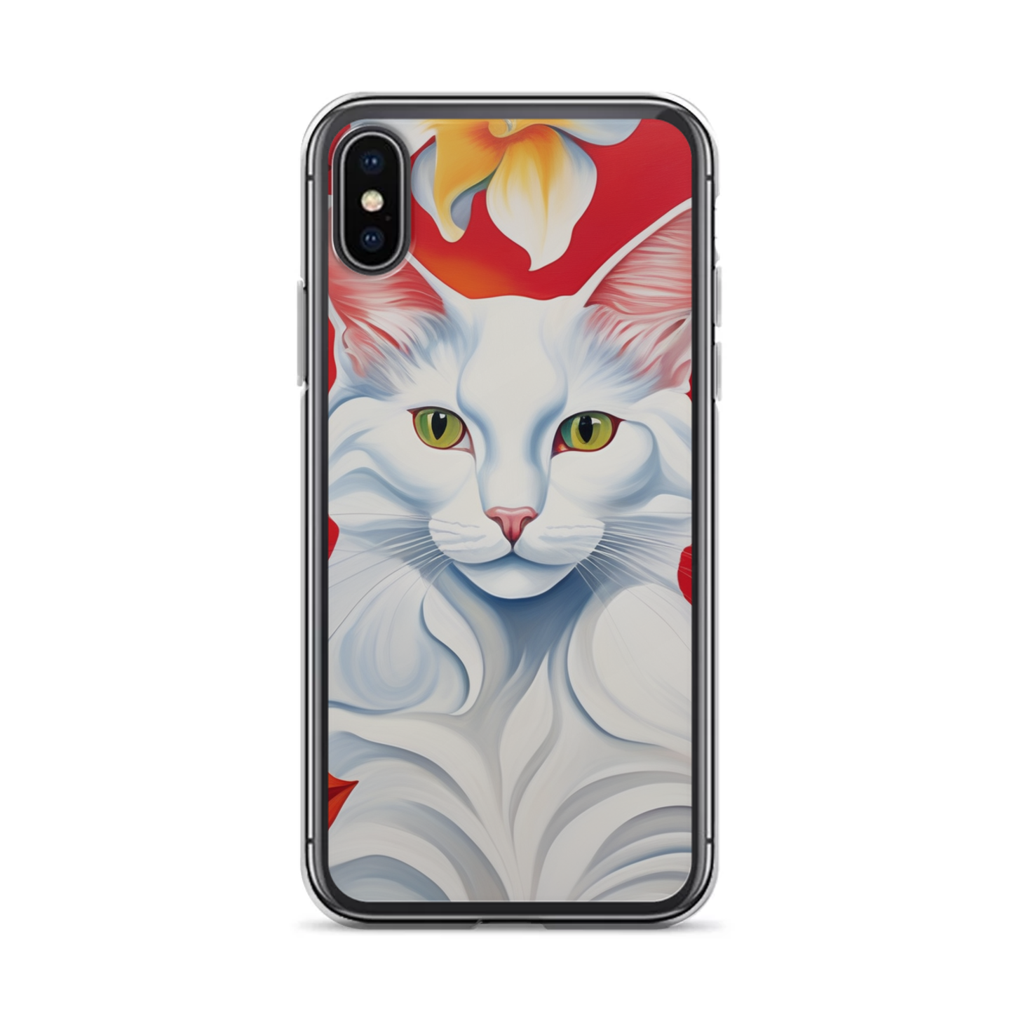 PugMug Custom White Companion Cat iPhone Case