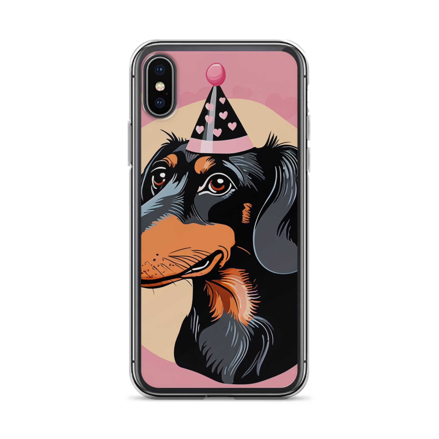PugMug Custom Black Dachshund iPhone Case