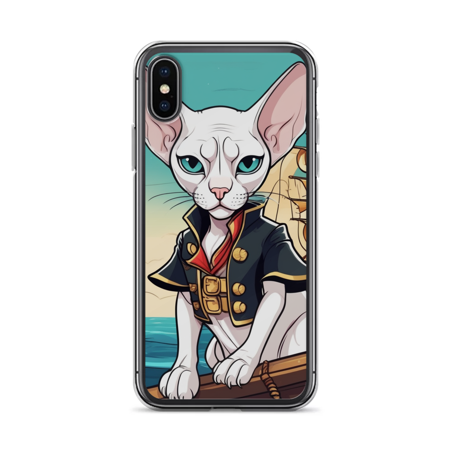 PugMug Custom White Sphynx Cat iPhone Case