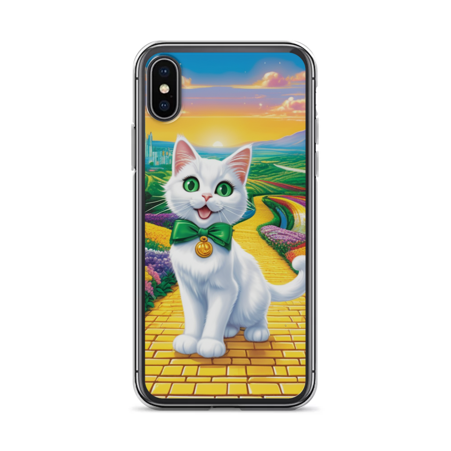 PugMug Custom White Companion Cat iPhone Case
