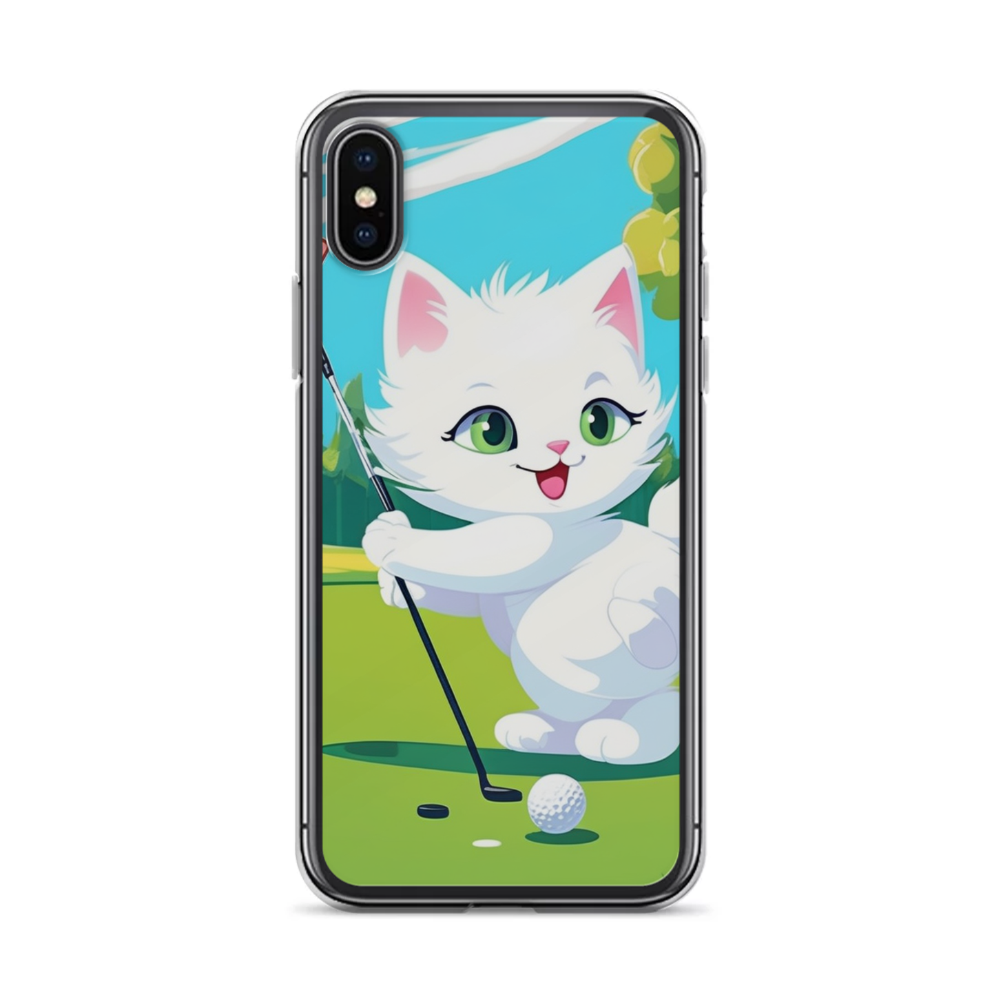 PugMug Custom White Companion Cat iPhone Case