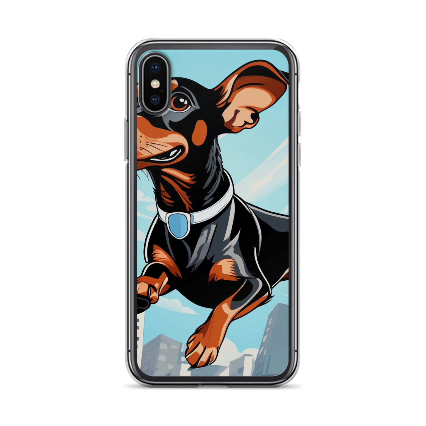 PugMug Custom Black Dachshund iPhone Case