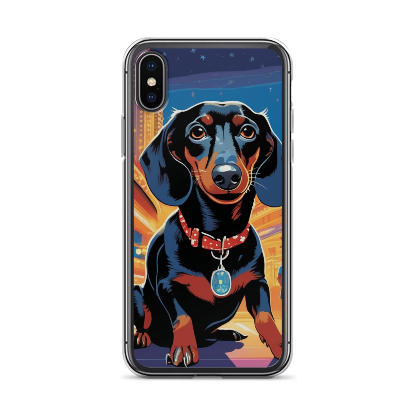 PugMug Custom Black Dachshund iPhone Case