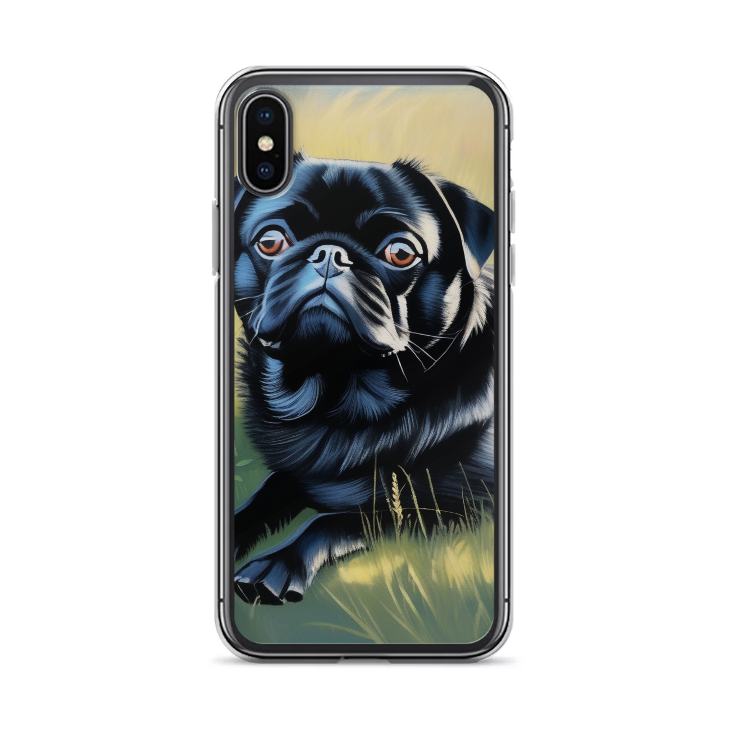 PugMug Custom Black Pug iPhone Case