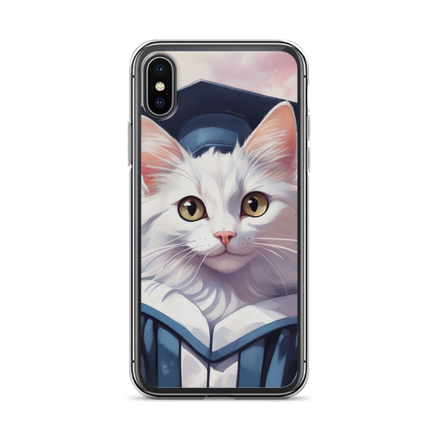PugMug Custom White Companion Cat iPhone Case