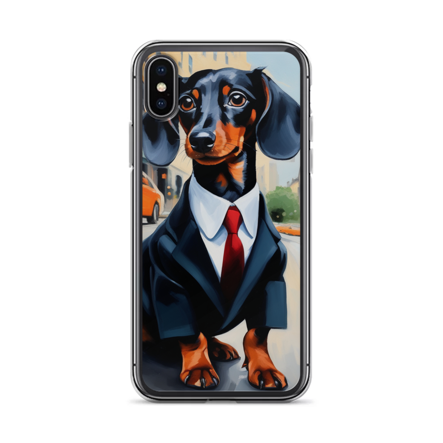 PugMug Custom Black Dachshund iPhone Case