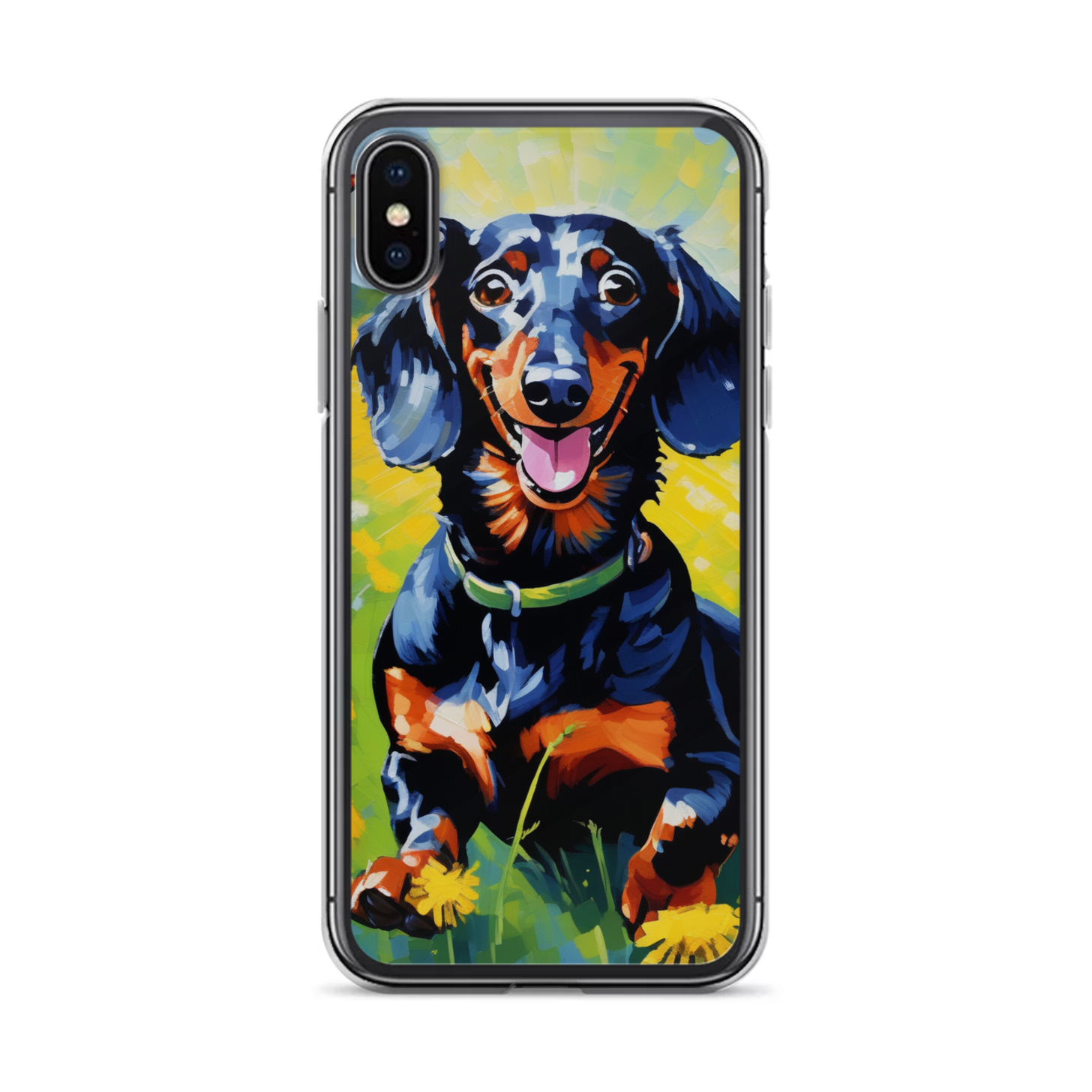 PugMug Custom Black Dachshund iPhone Case