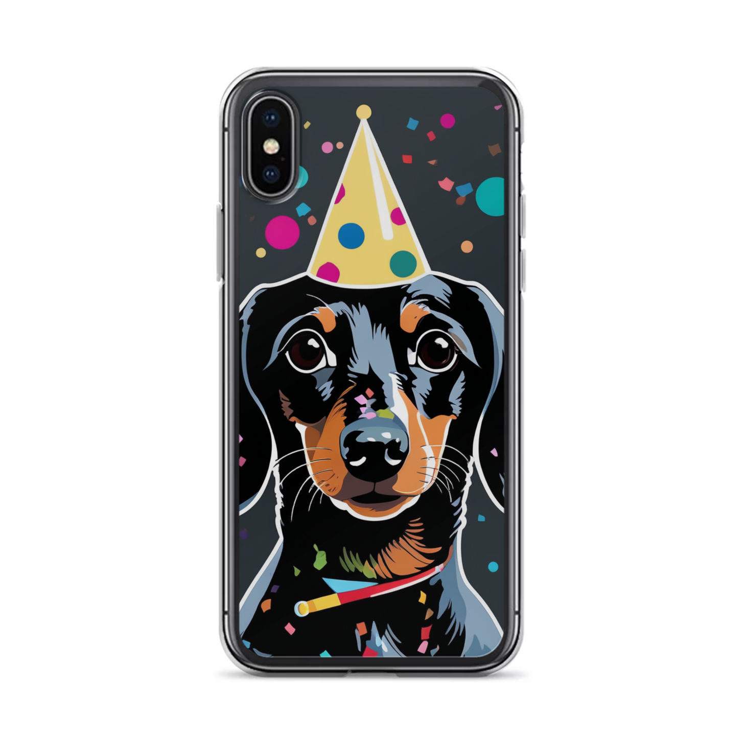 PugMug Custom Black Dachshund iPhone Case