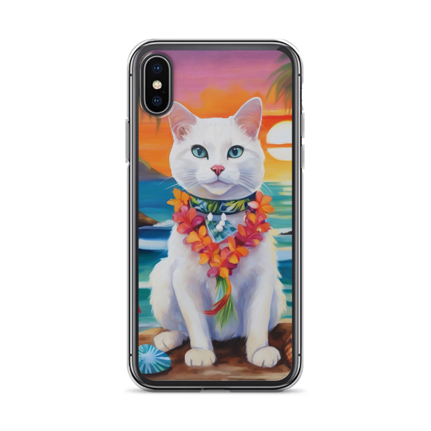 PugMug Custom White Companion Cat iPhone Case