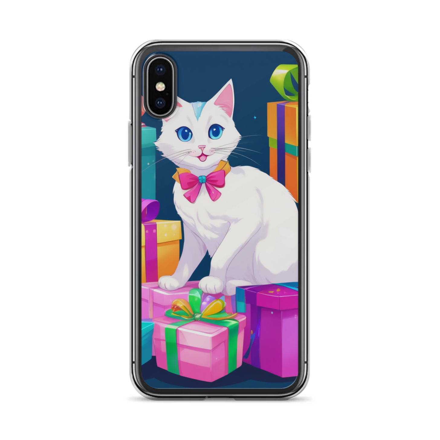 PugMug Custom White Companion Cat iPhone Case