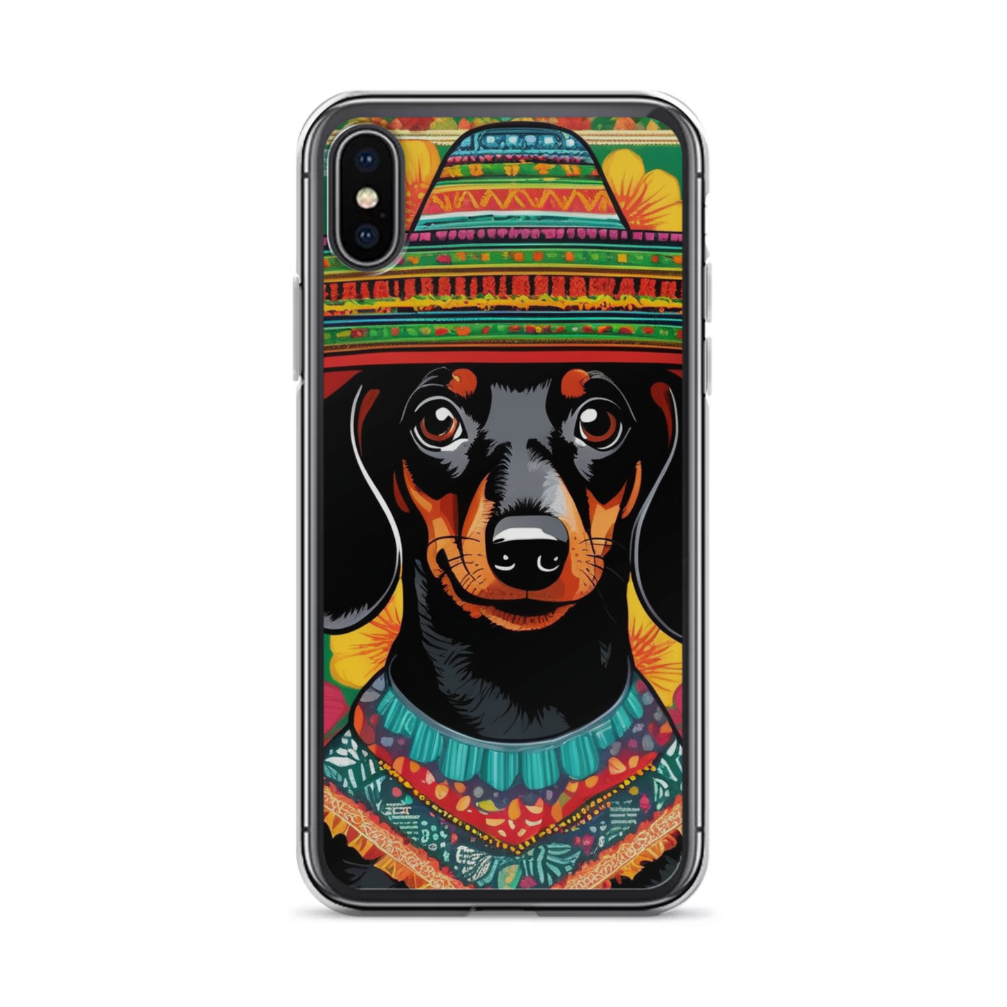 PugMug Custom Black Dachshund iPhone Case