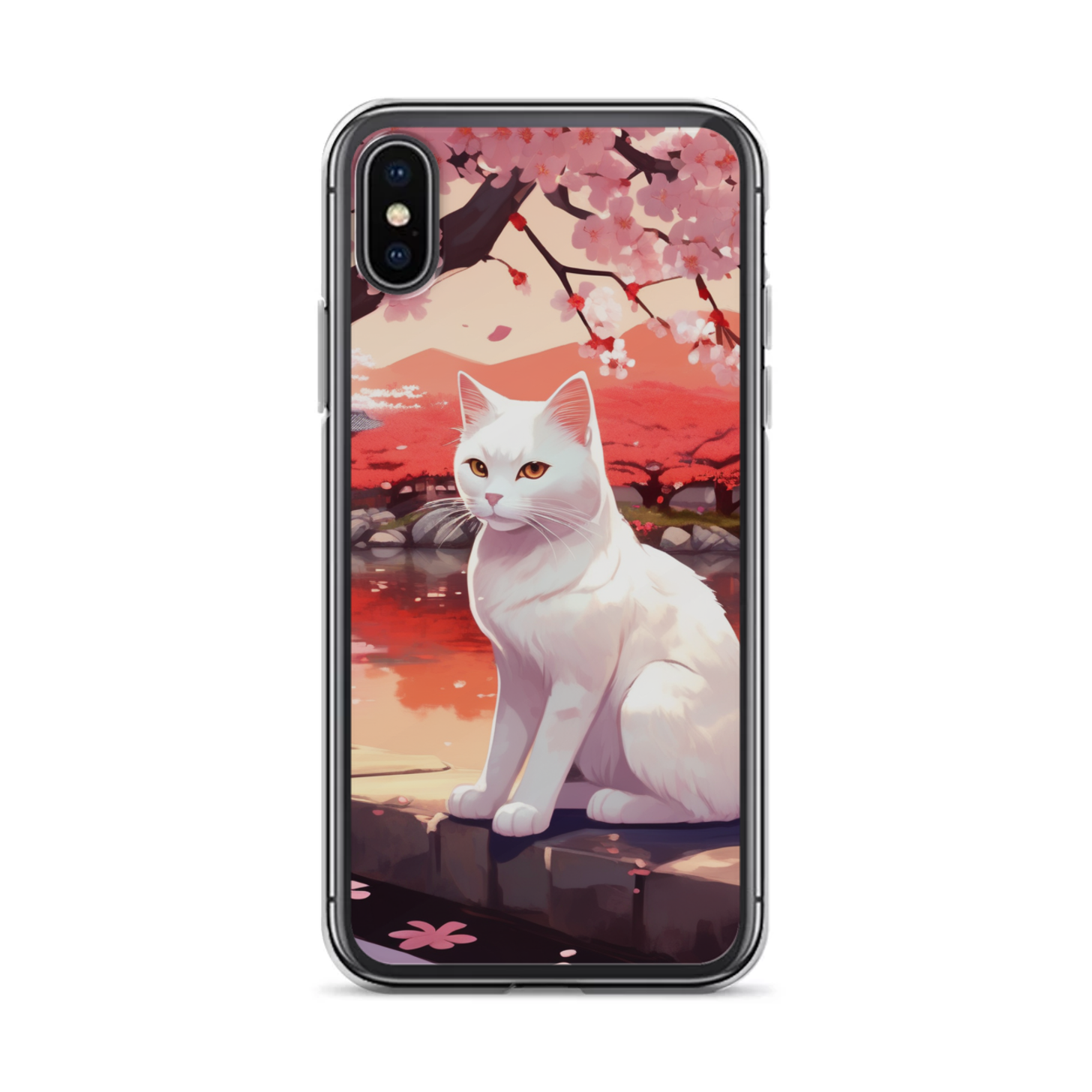 PugMug Custom White Companion Cat iPhone Case
