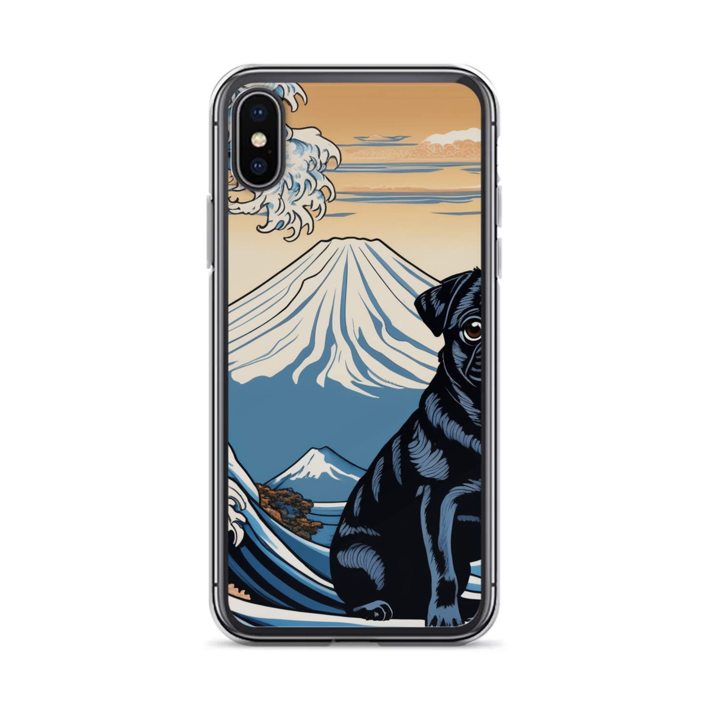 PugMug Custom Black Pug iPhone Case