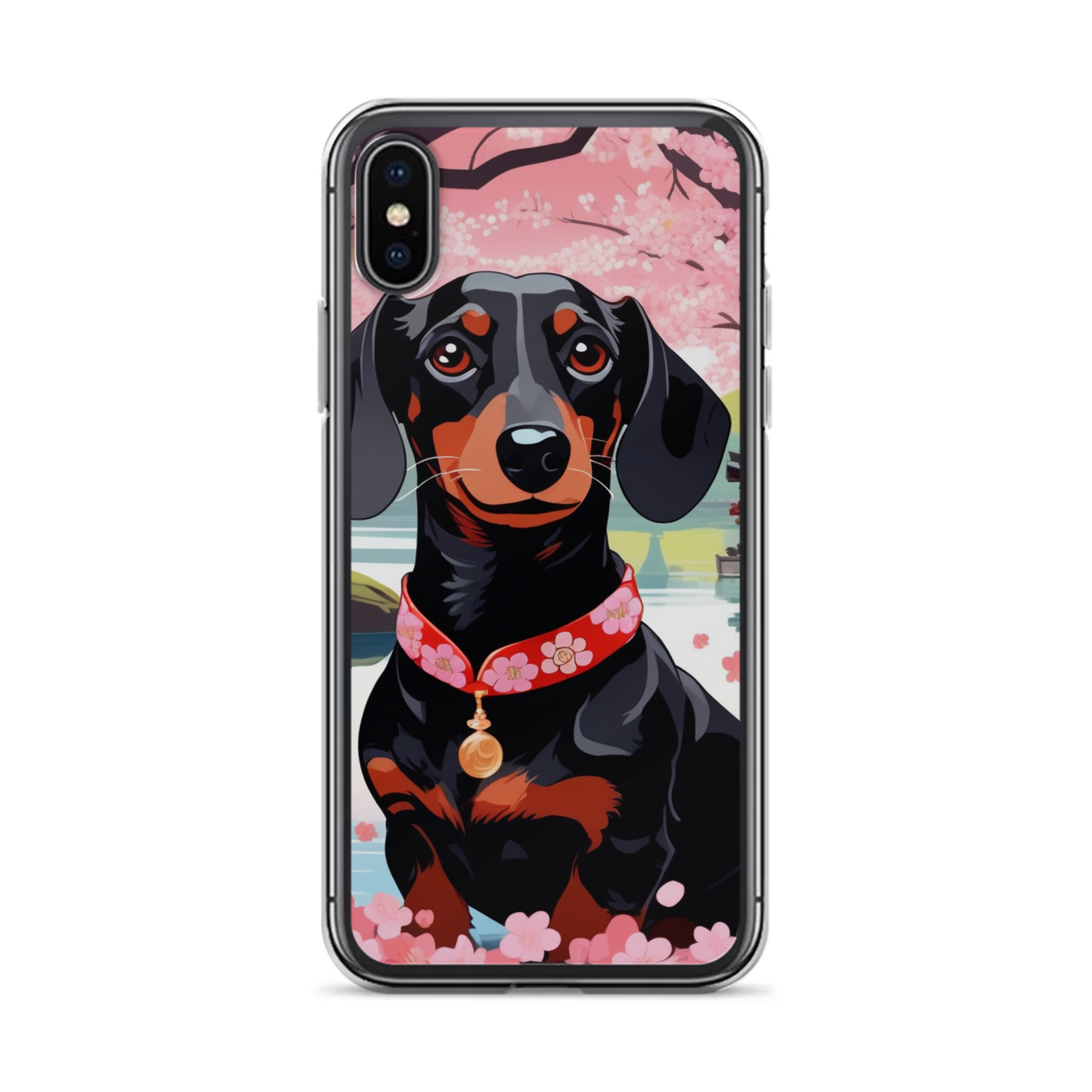 PugMug Custom Black Dachshund iPhone Case