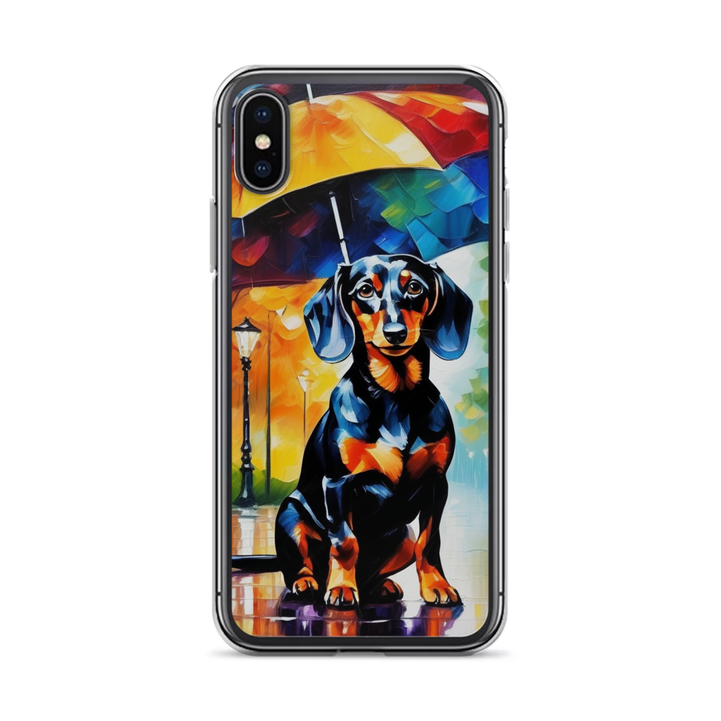 PugMug Custom Black Dachshund iPhone Case