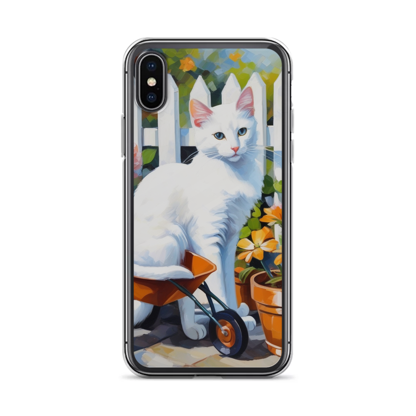 PugMug Custom White Companion Cat iPhone Case