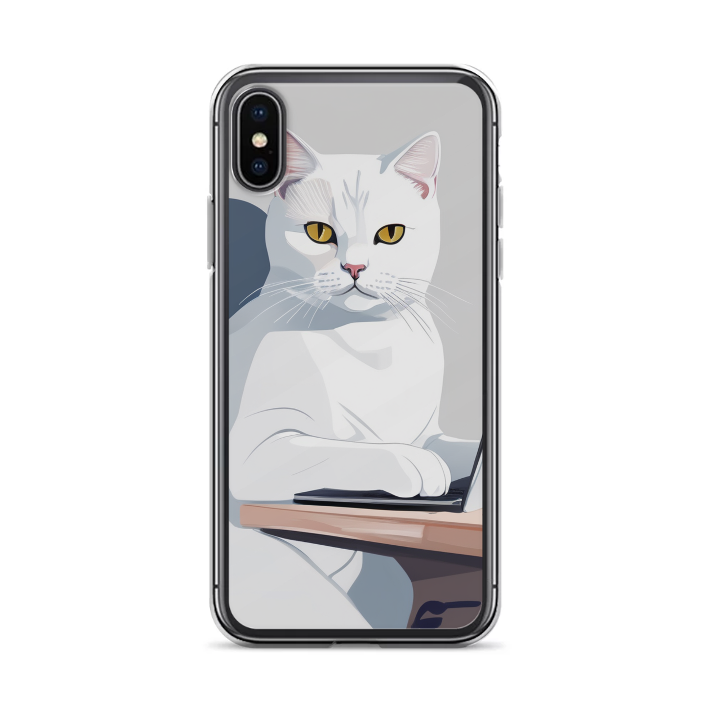 PugMug Custom White British Shorthair Cat iPhone Case