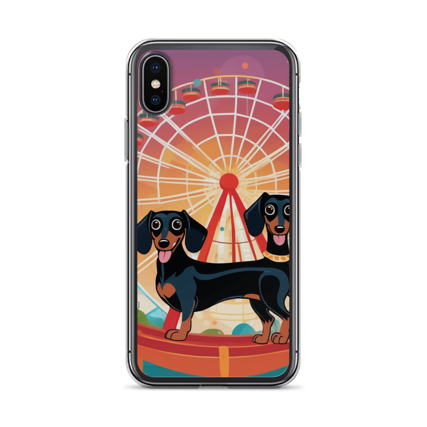 PugMug Custom Black Dachshund iPhone Case