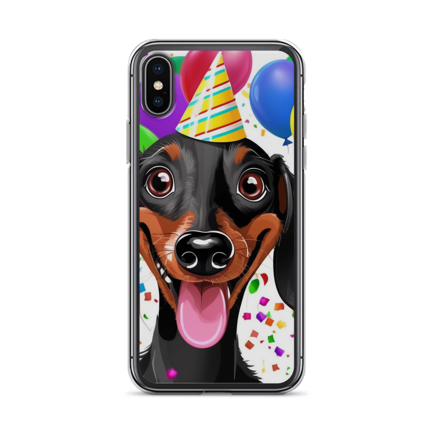 PugMug Custom Black Dachshund iPhone Case