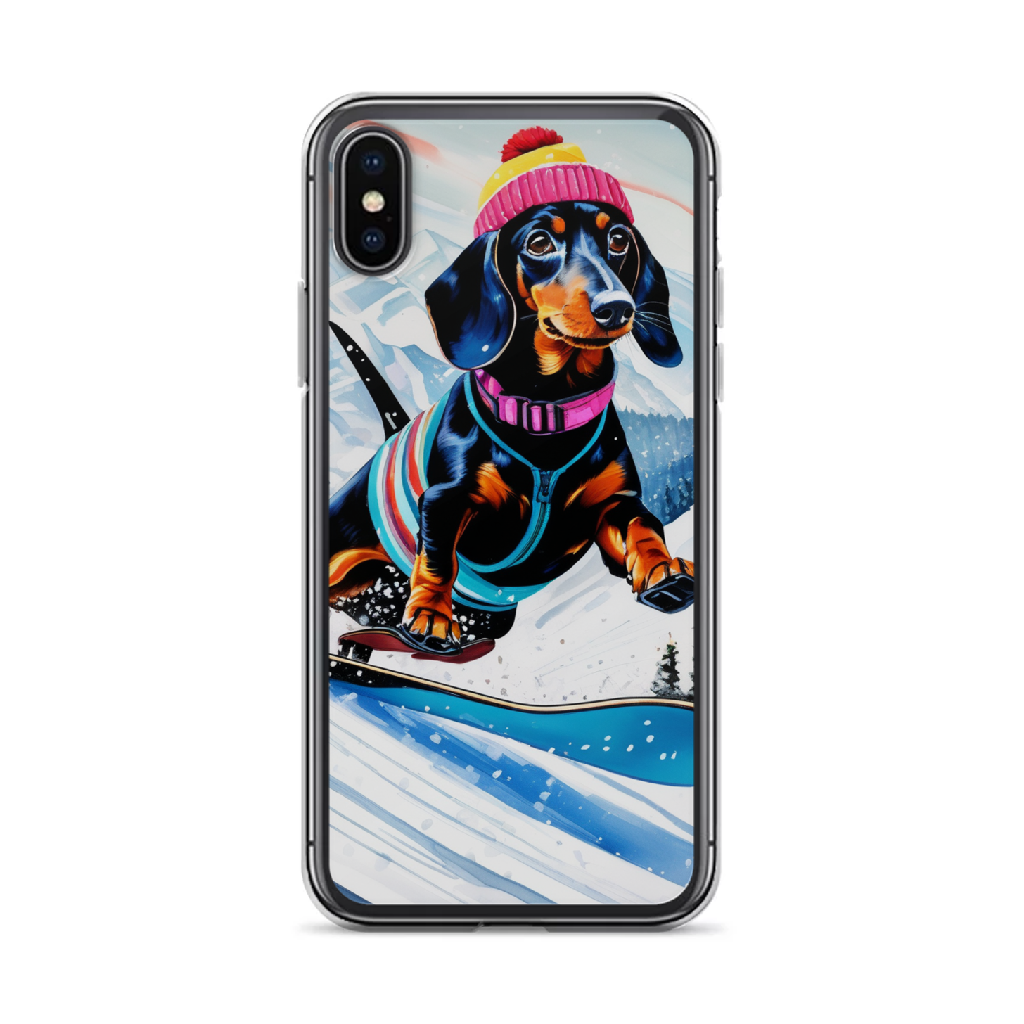 PugMug Custom Black Dachshund iPhone Case