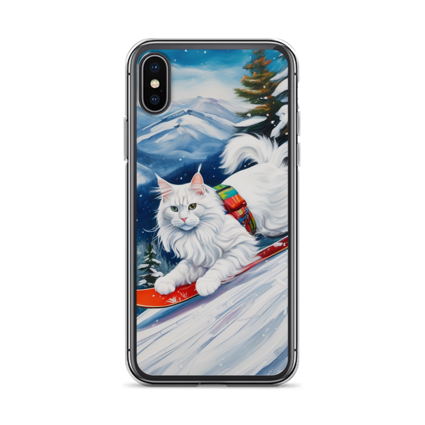 PugMug Custom White Maine Coon Cat iPhone Case