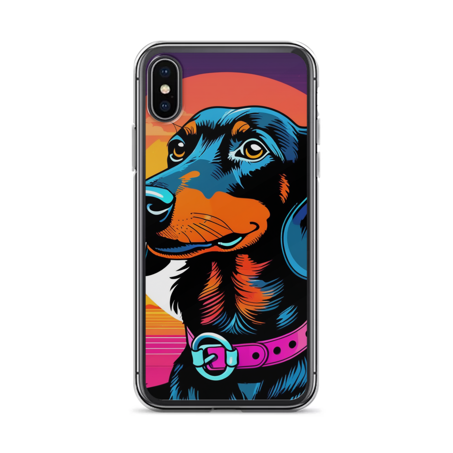 PugMug Custom Black Dachshund iPhone Case
