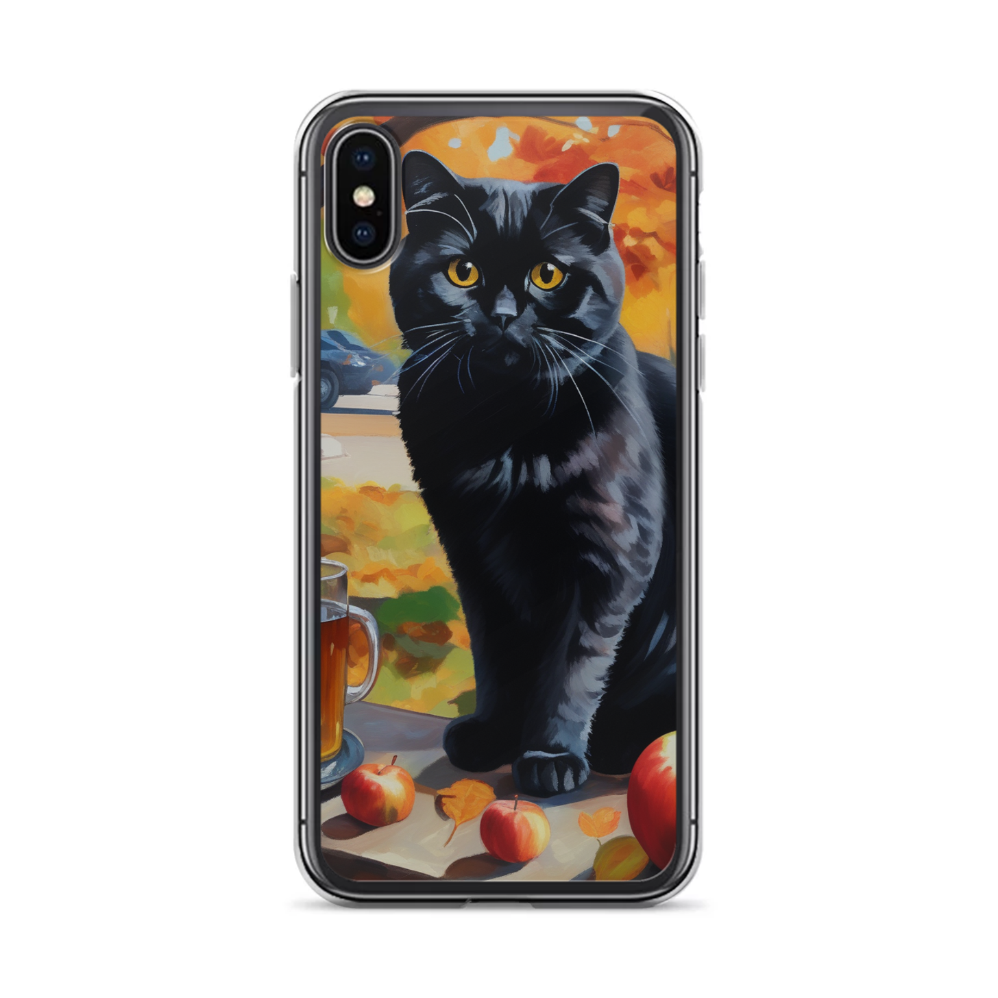 PugMug Custom Black Scottish Fold Cat iPhone Case
