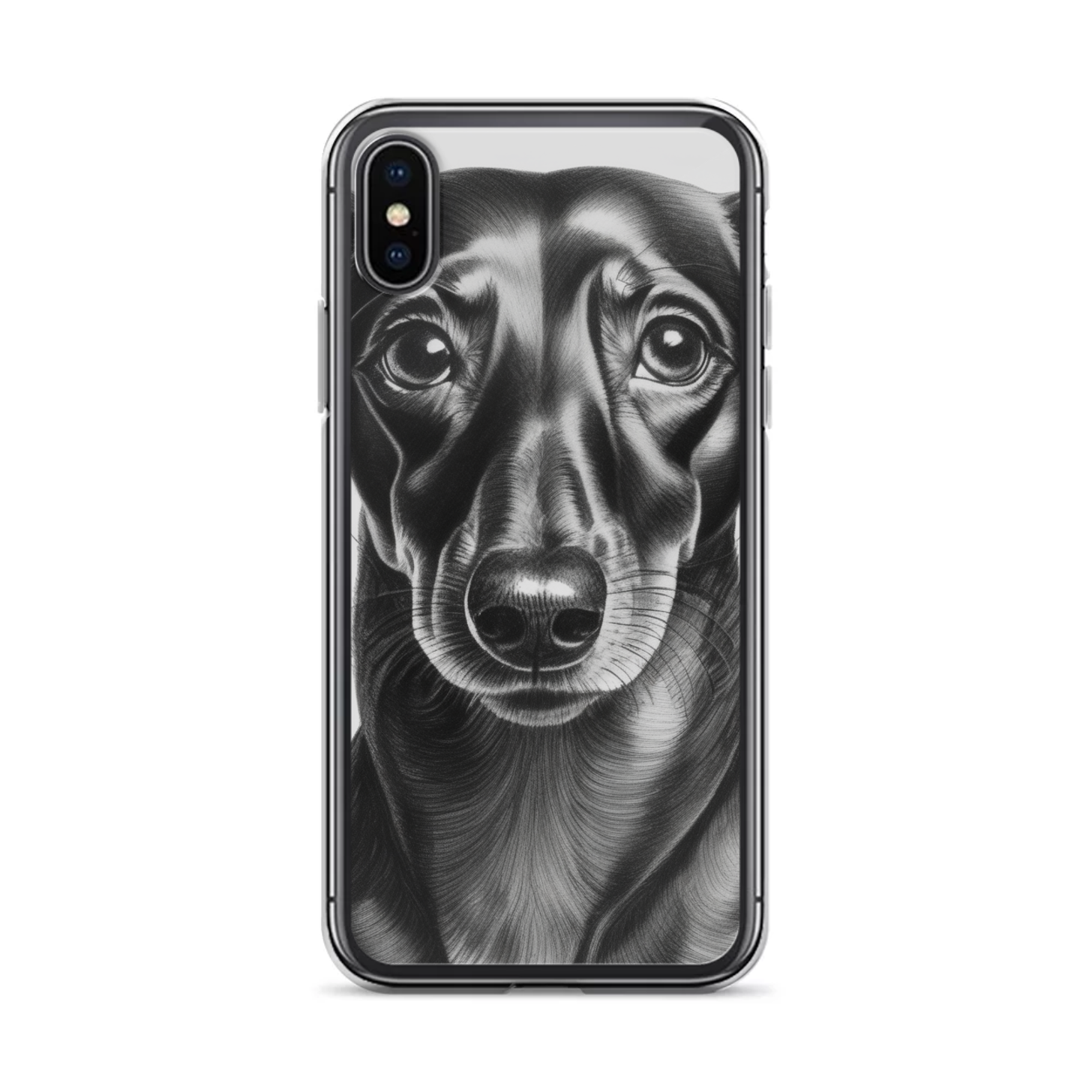 PugMug Custom Black Dachshund iPhone Case