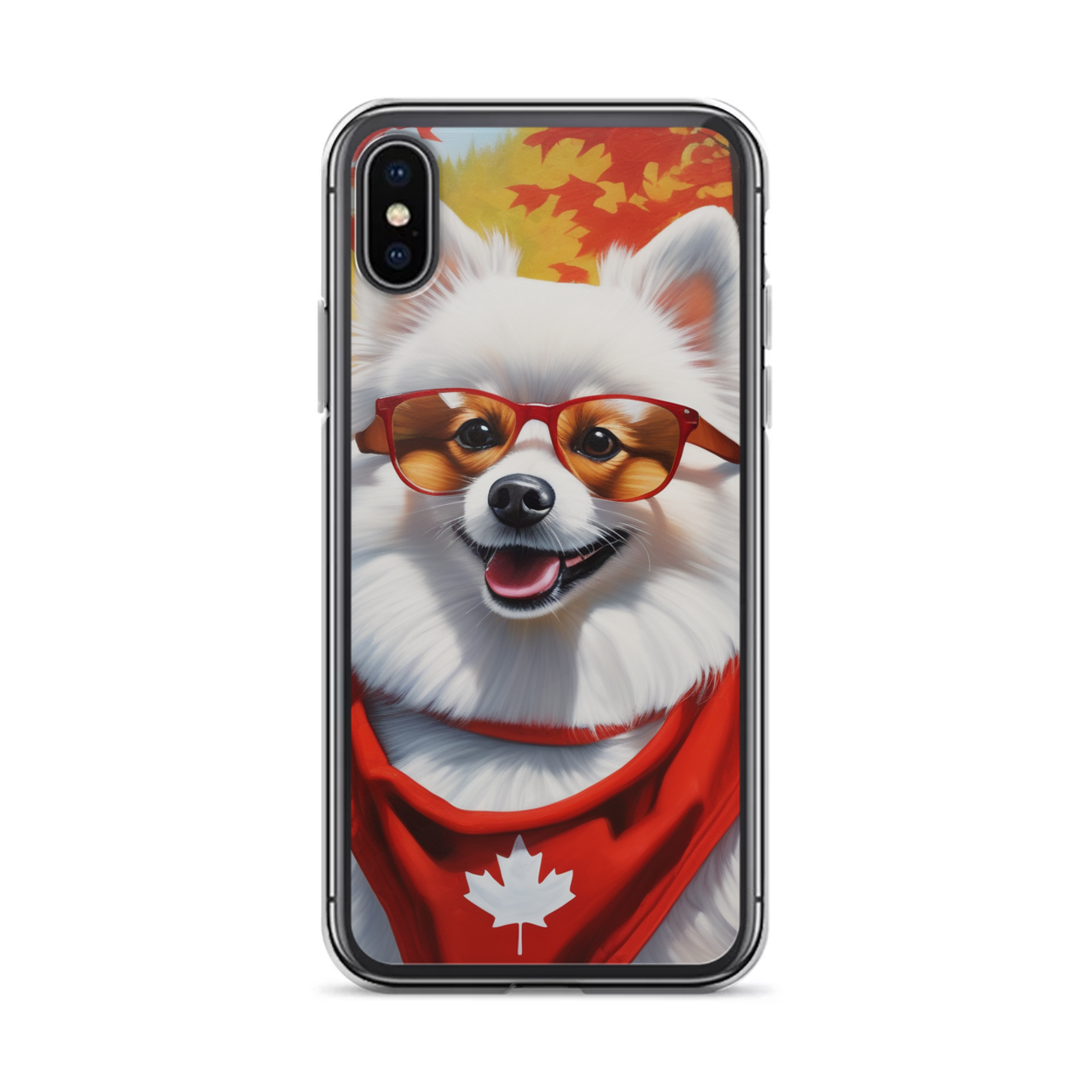 PugMug Custom White Pomeranian iPhone Case