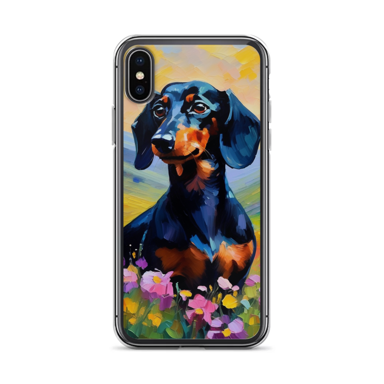 PugMug Custom Black Dachshund iPhone Case