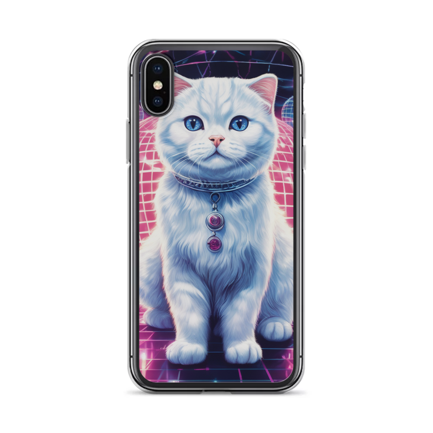 PugMug Custom White Scottish Fold Cat iPhone Case