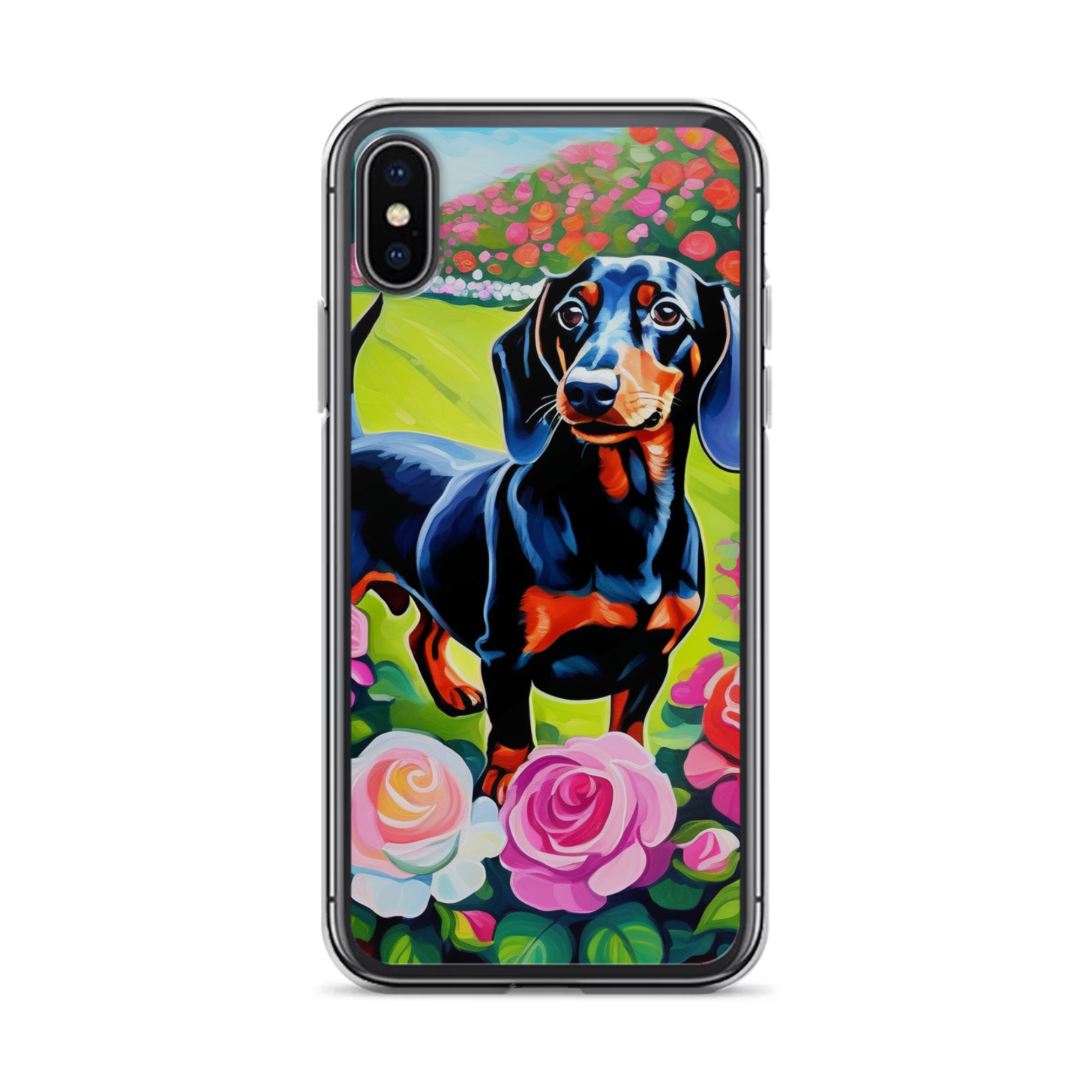 PugMug Custom Black Dachshund iPhone Case