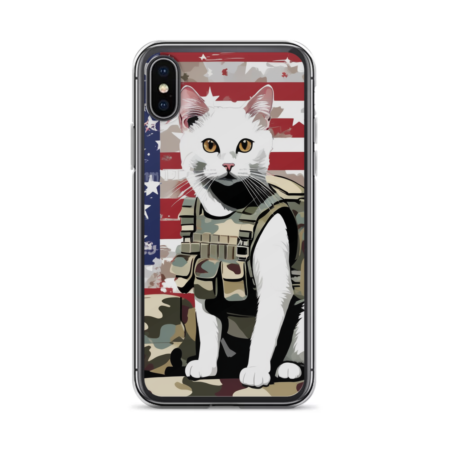PugMug Custom White Companion Cat iPhone Case