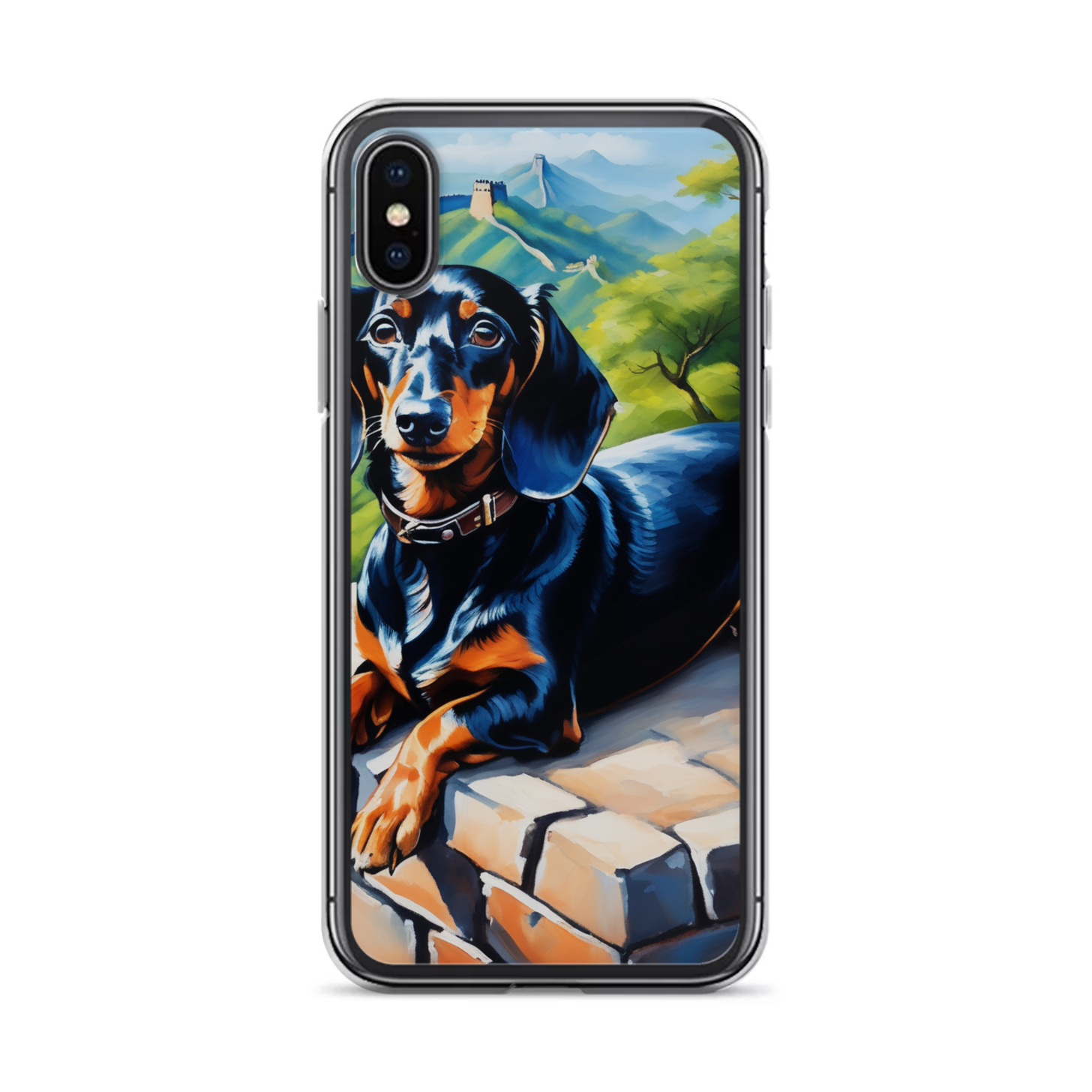 PugMug Custom Black Dachshund iPhone Case