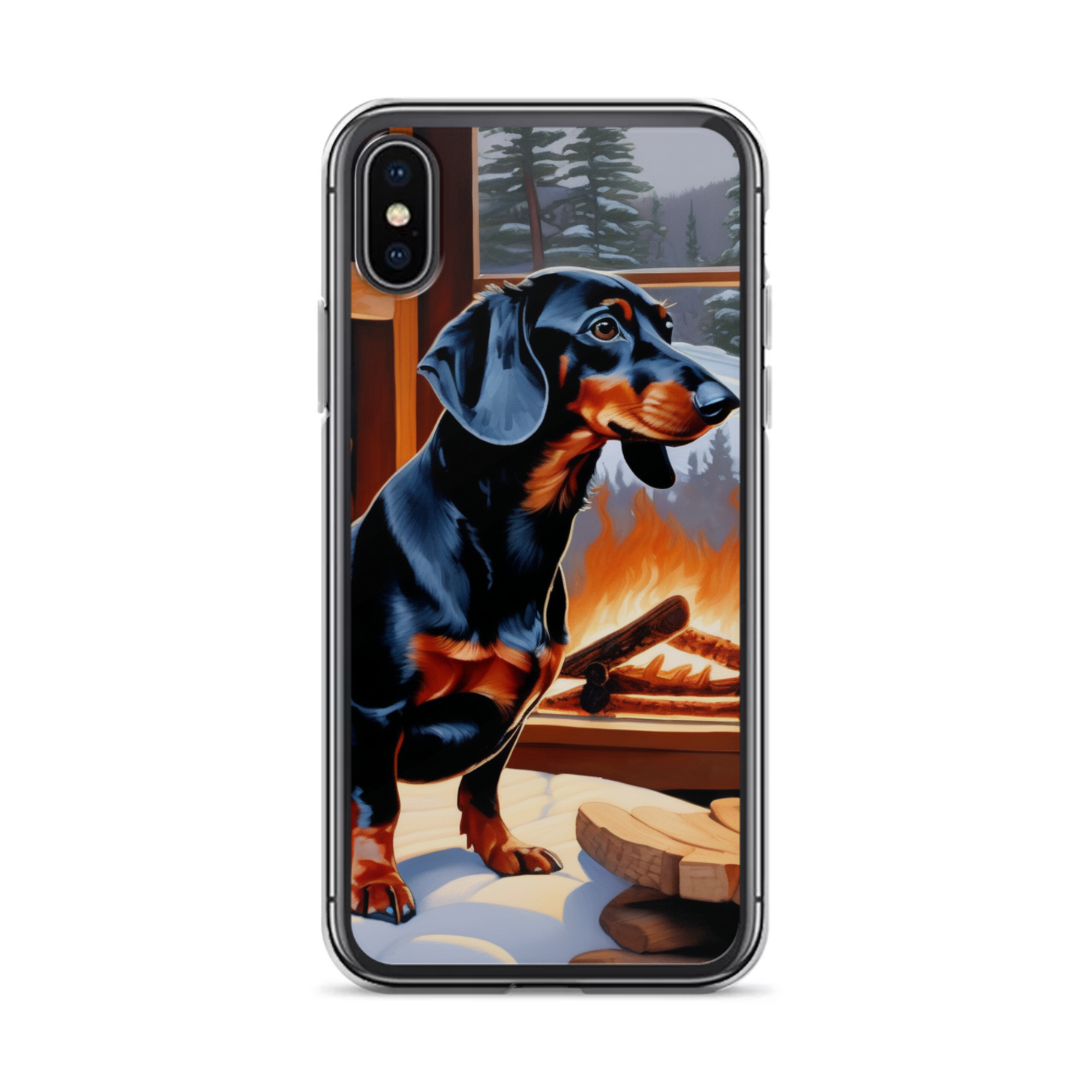 PugMug Custom Black Dachshund iPhone Case