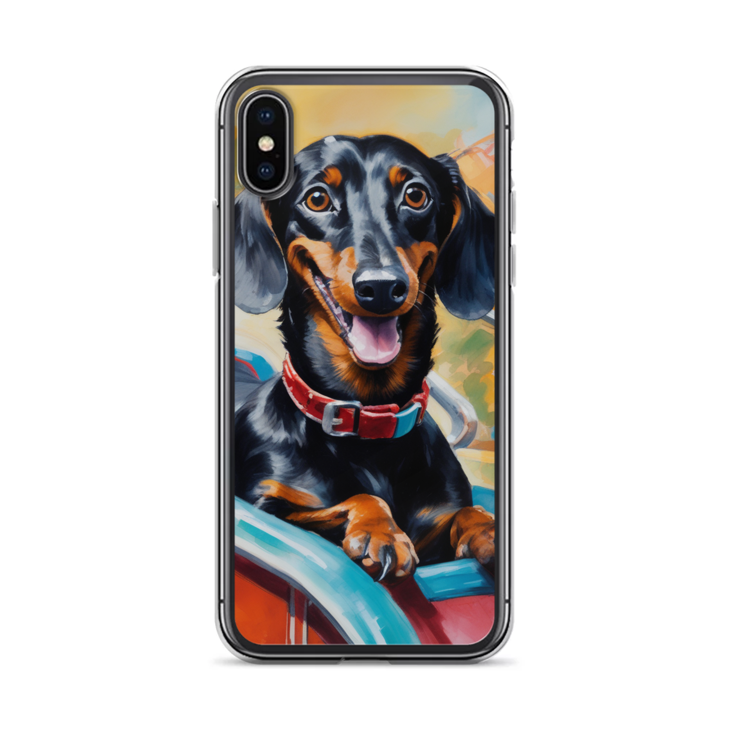 PugMug Custom Black Dachshund iPhone Case
