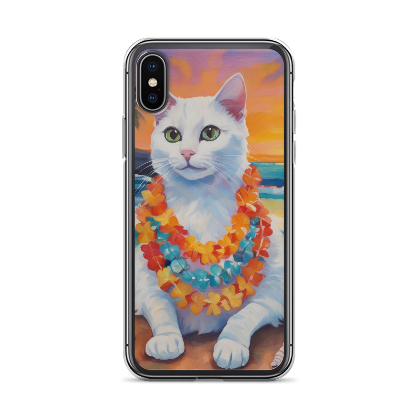 PugMug Custom White Companion Cat iPhone Case