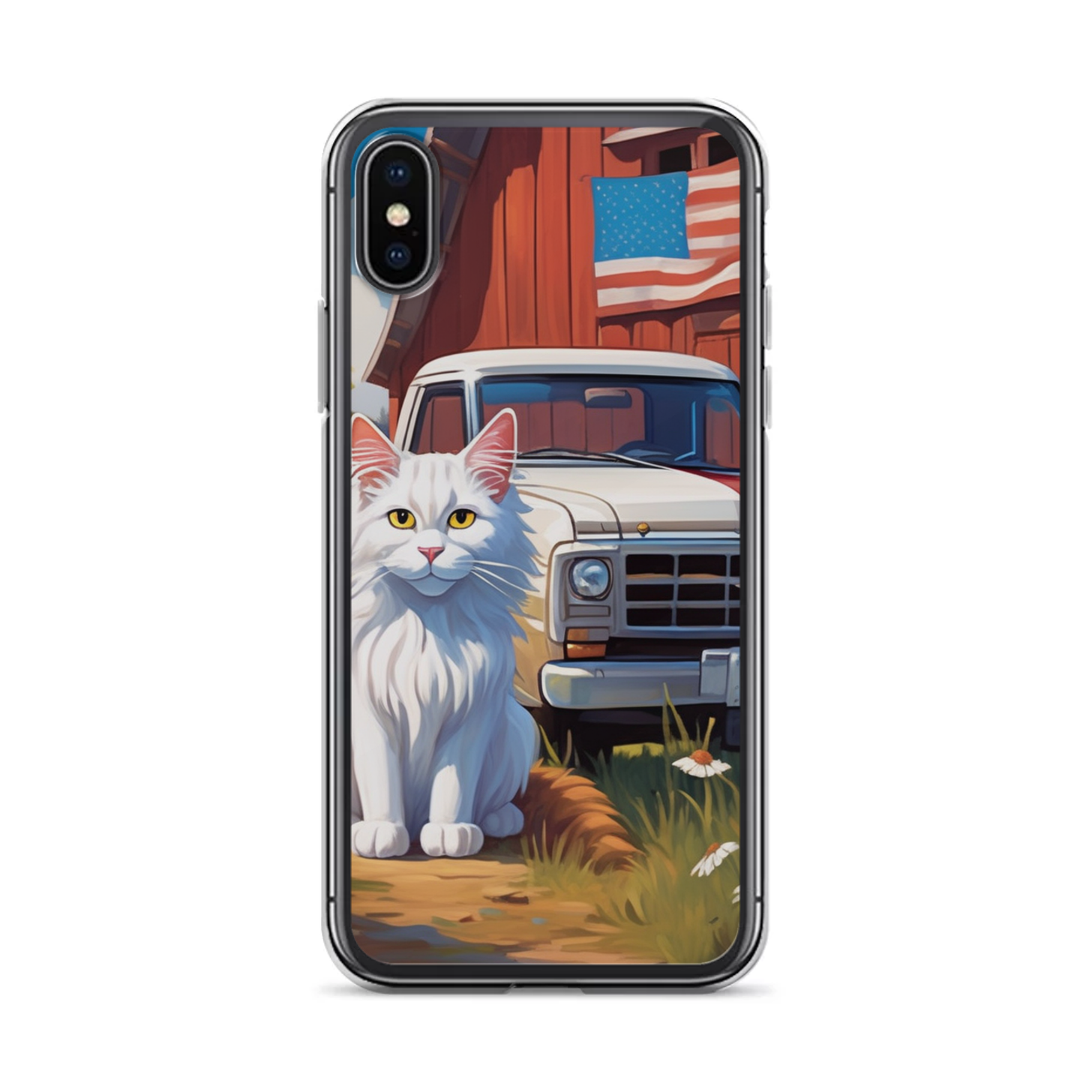 PugMug Custom White Maine Coon Cat iPhone Case