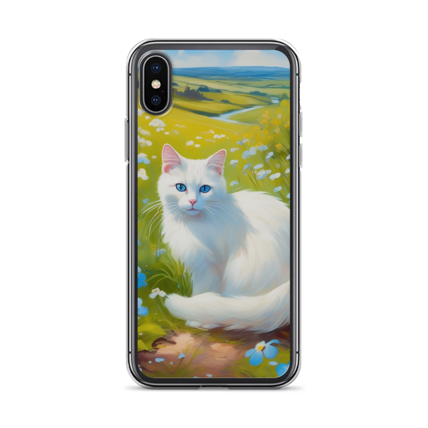 PugMug Custom White Companion Cat iPhone Case