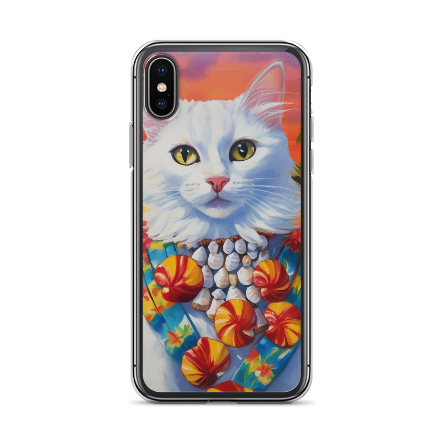 PugMug Custom White Companion Cat iPhone Case
