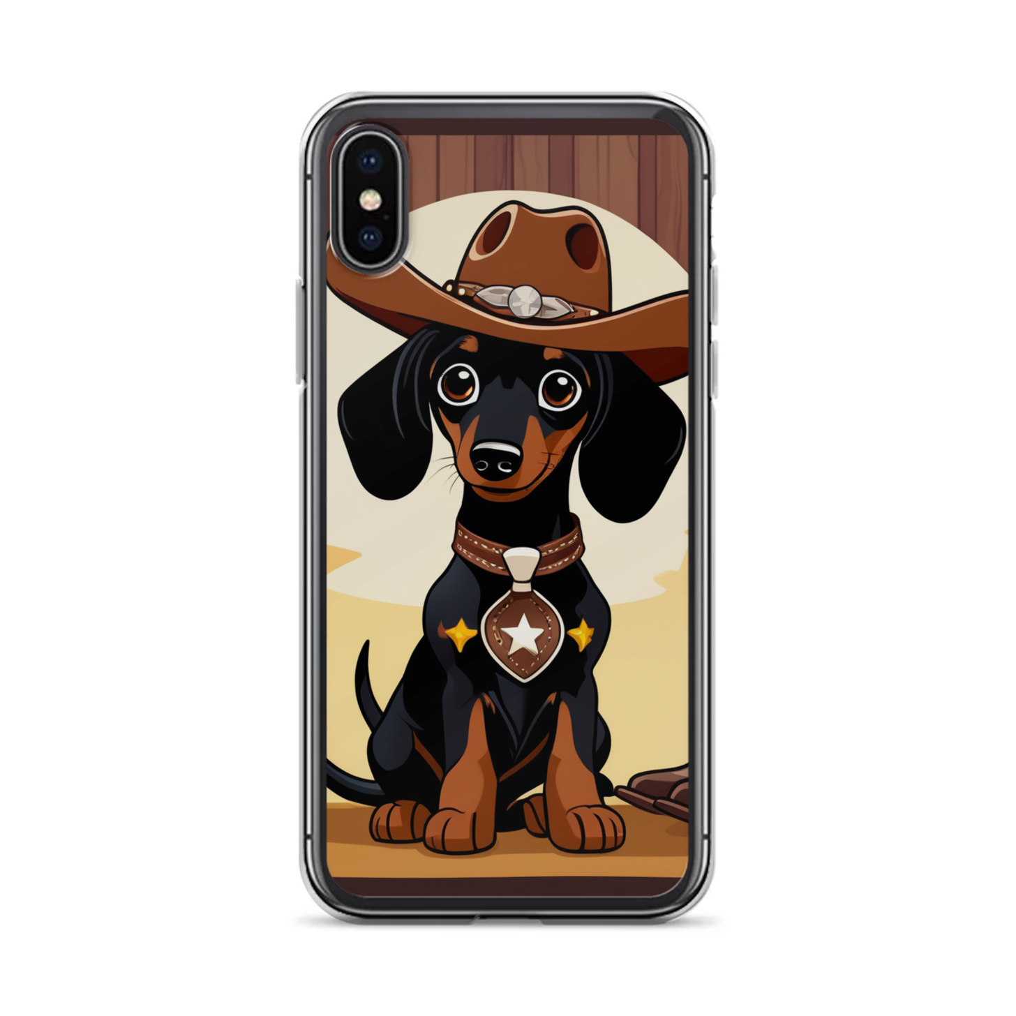 PugMug Custom Black Dachshund iPhone Case