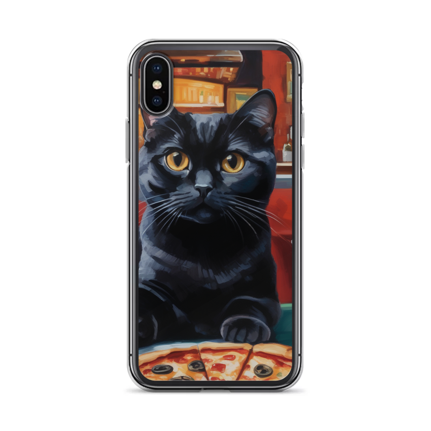 PugMug Custom Black Scottish Fold Cat iPhone Case