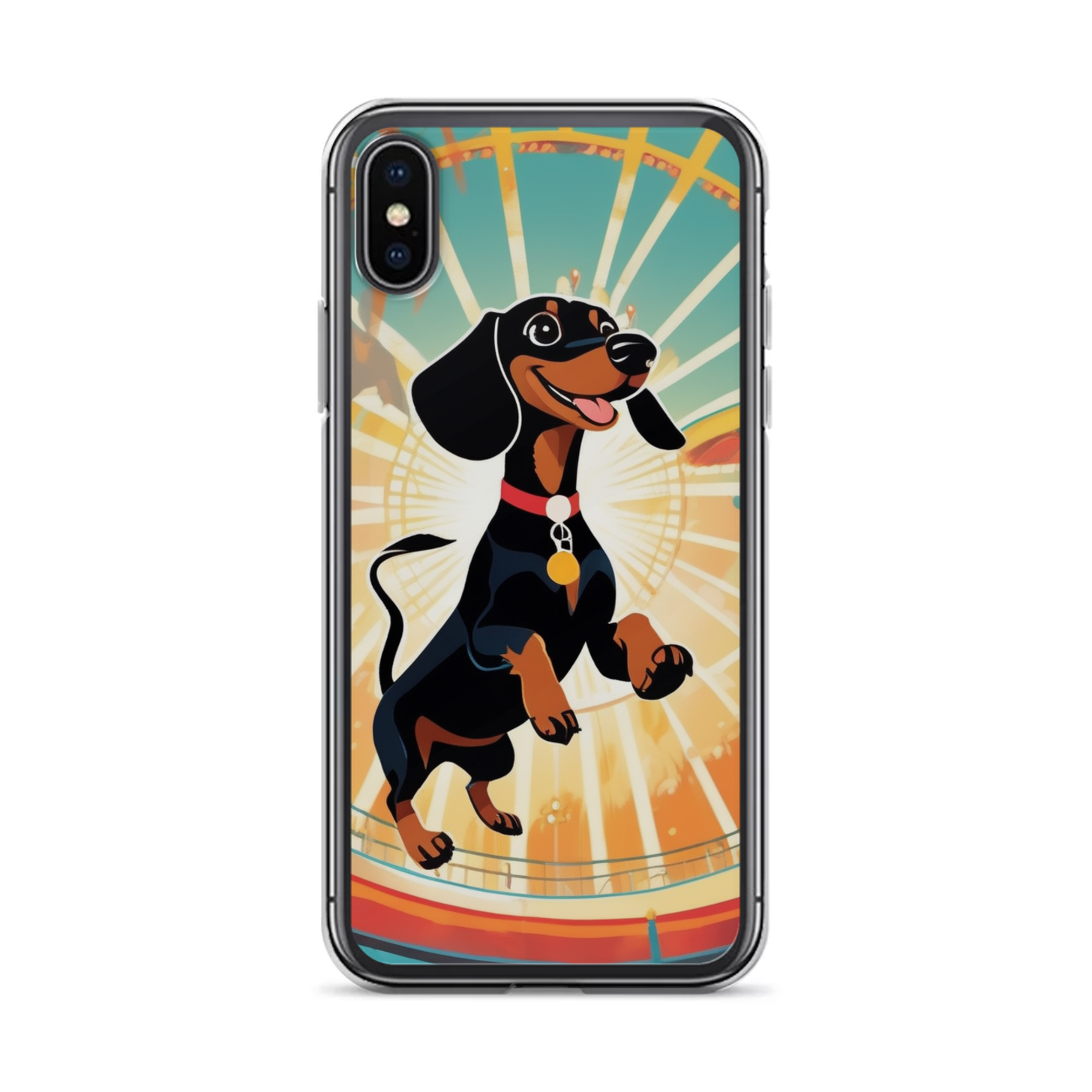 PugMug Custom Black Dachshund iPhone Case