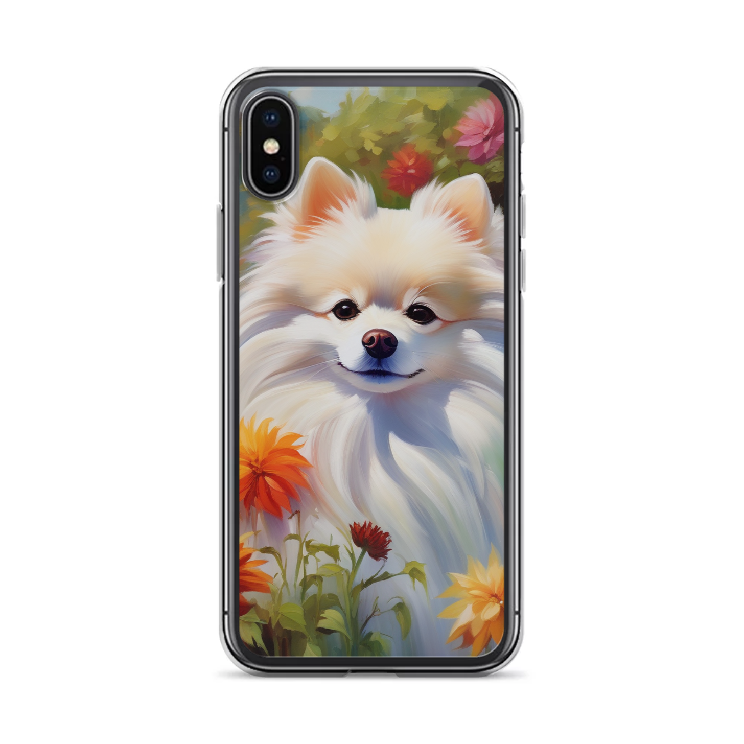 PugMug Custom White Pomeranian iPhone Case