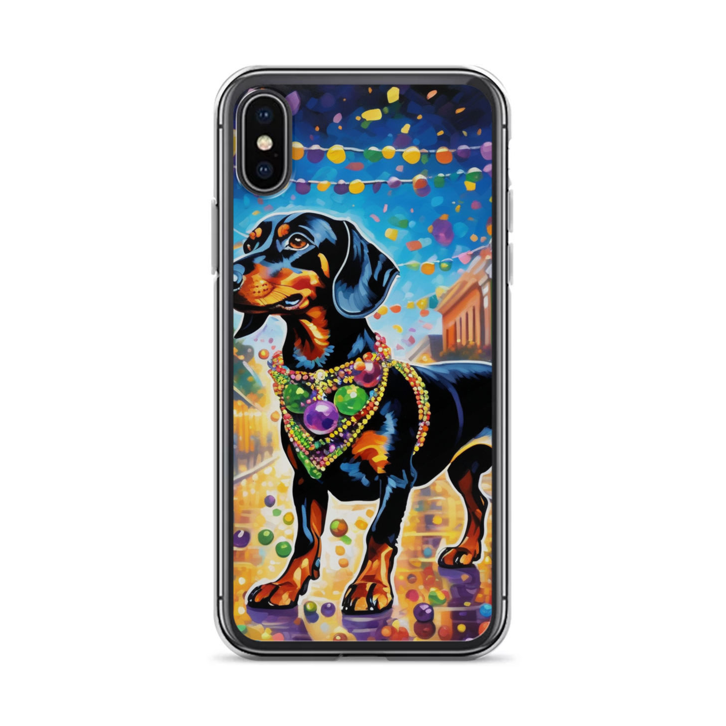 PugMug Custom Black Dachshund iPhone Case